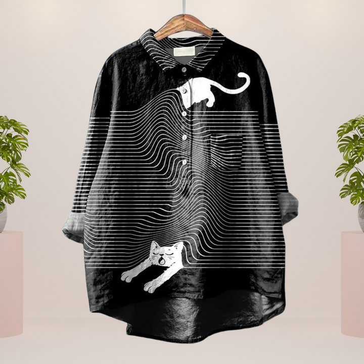 Freya | Trendy Fashionable Print Art Shirt