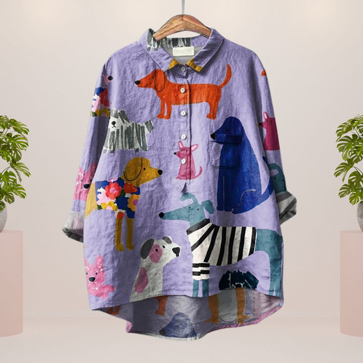 Freya | Trendy Fashionable Print Art Shirt