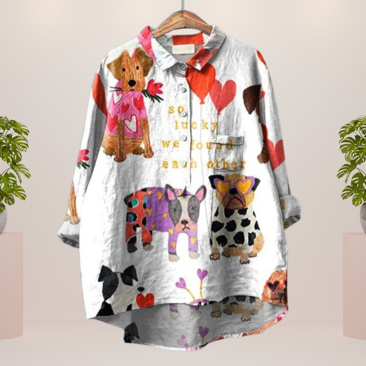 Freya | Trendy Fashionable Print Art Shirt