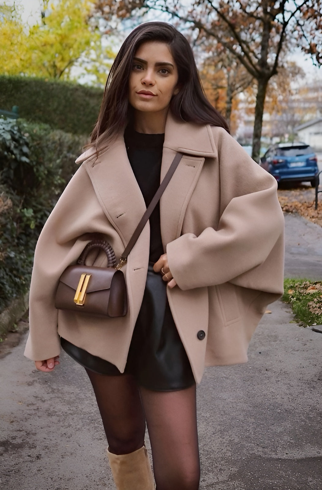 Lizzy | Trendy oversized wool coat