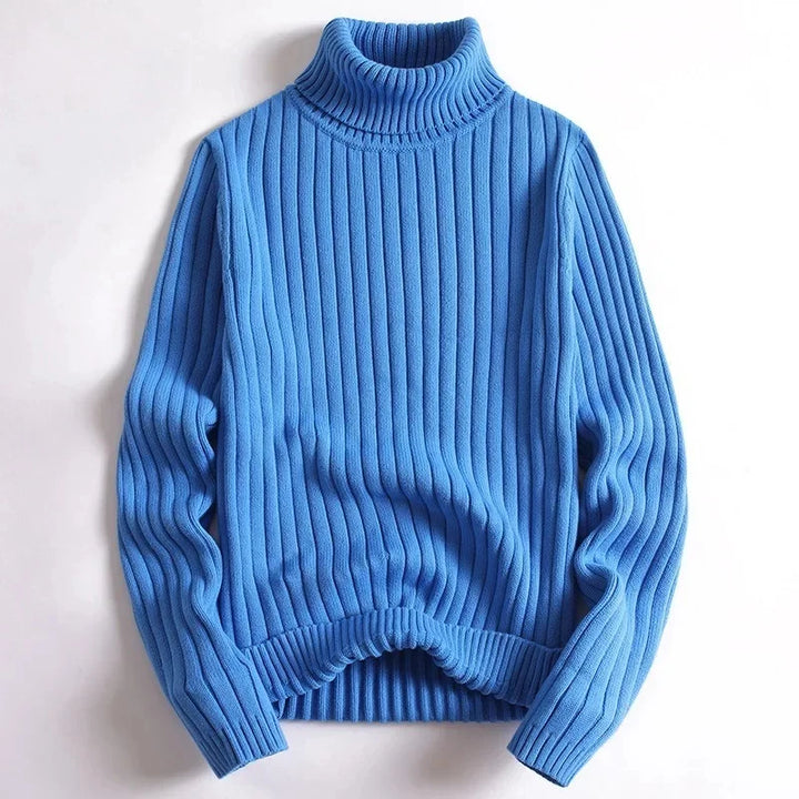 ERIK - RIBBED KNIT JUMPER WITH ROLL NECK