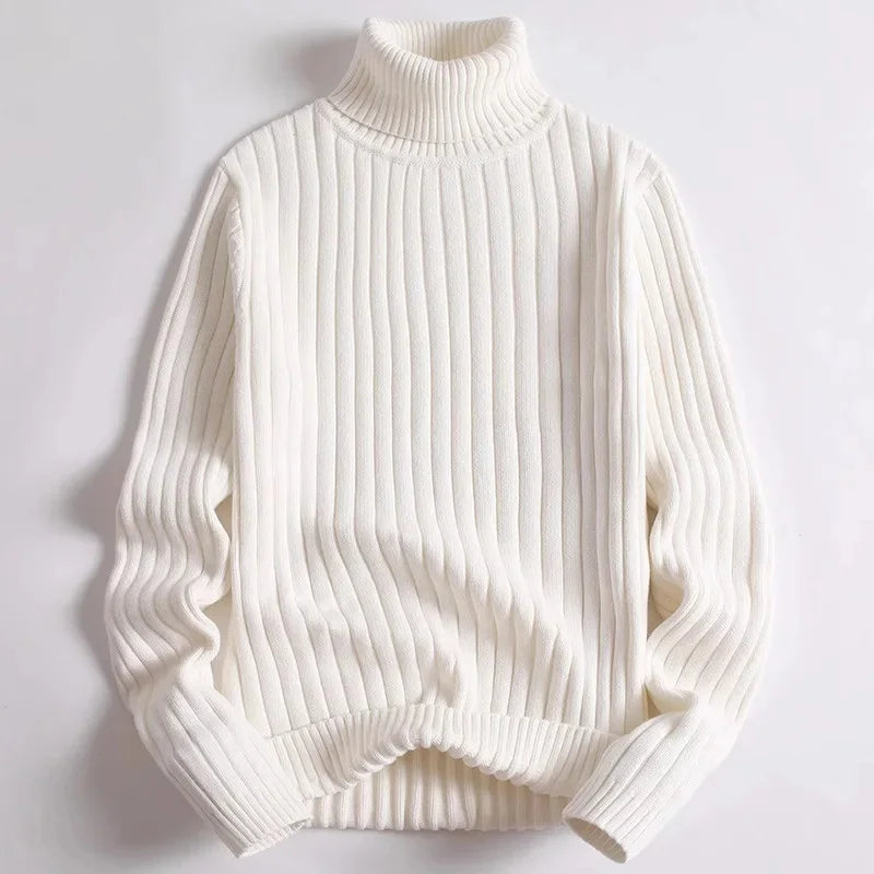 ERIK - RIBBED KNIT JUMPER WITH ROLL NECK