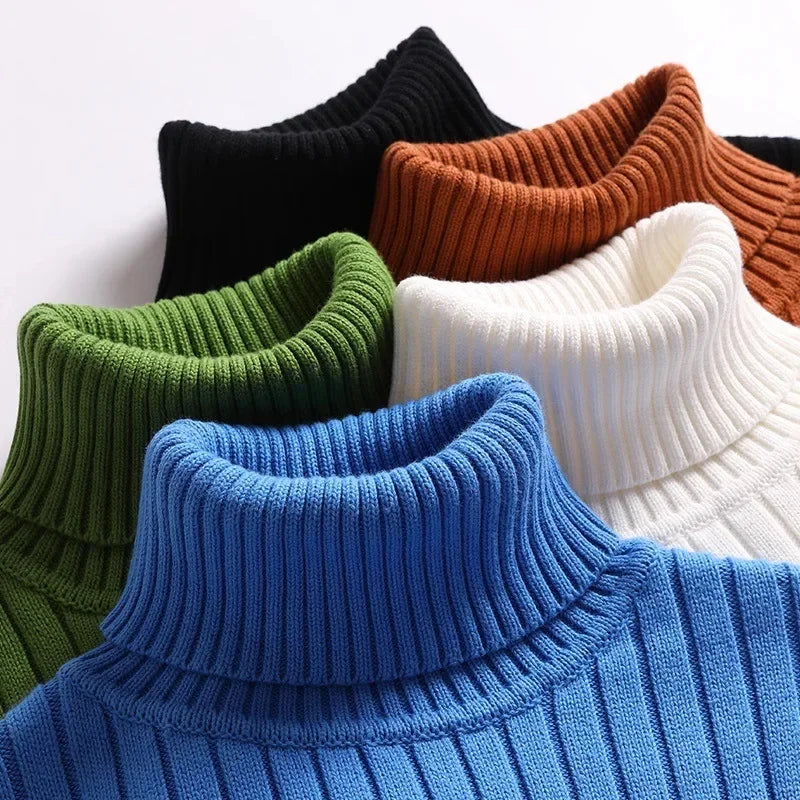 ERIK - RIBBED KNIT JUMPER WITH ROLL NECK