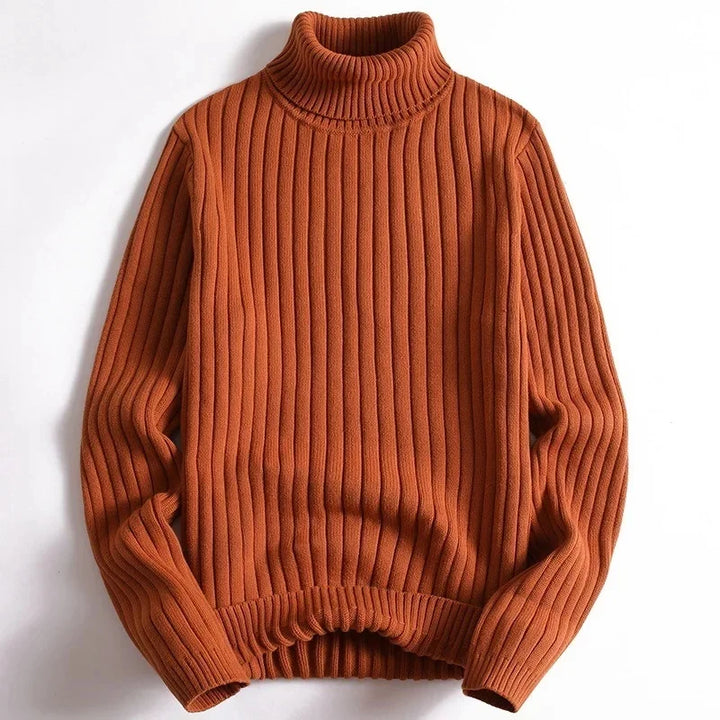 ERIK - RIBBED KNIT JUMPER WITH ROLL NECK