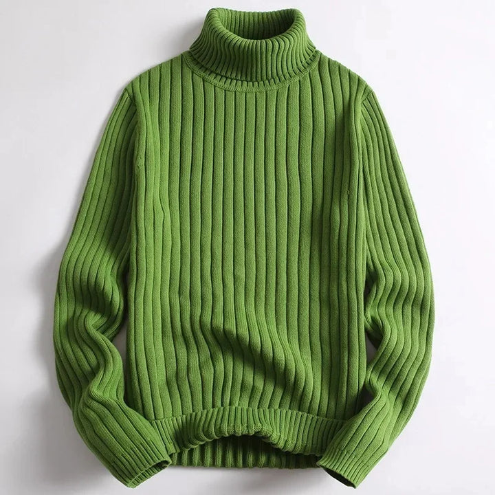 ERIK - RIBBED KNIT JUMPER WITH ROLL NECK