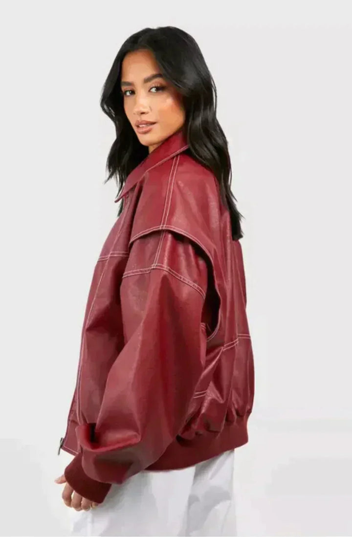 VOGUE™ - Oversized Leather Jacket