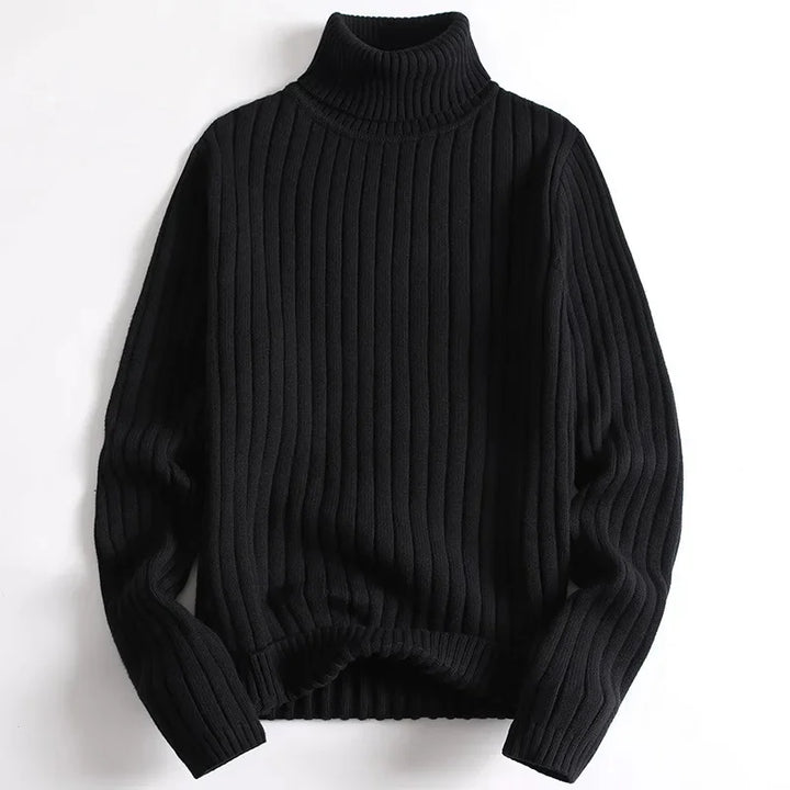 ERIK - RIBBED KNIT JUMPER WITH ROLL NECK