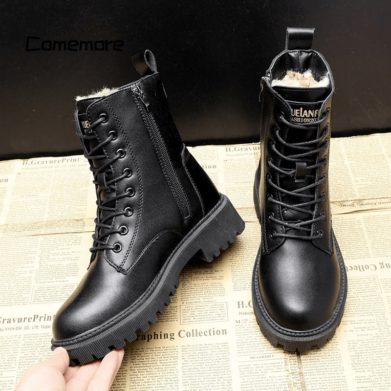 Andrea | Luxury winter boots in black leather