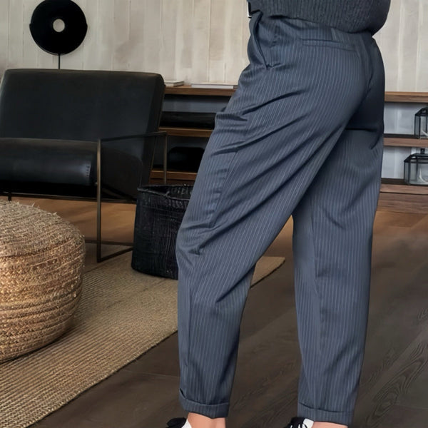 MATHILDA - STRIPED SUIT TROUSERS